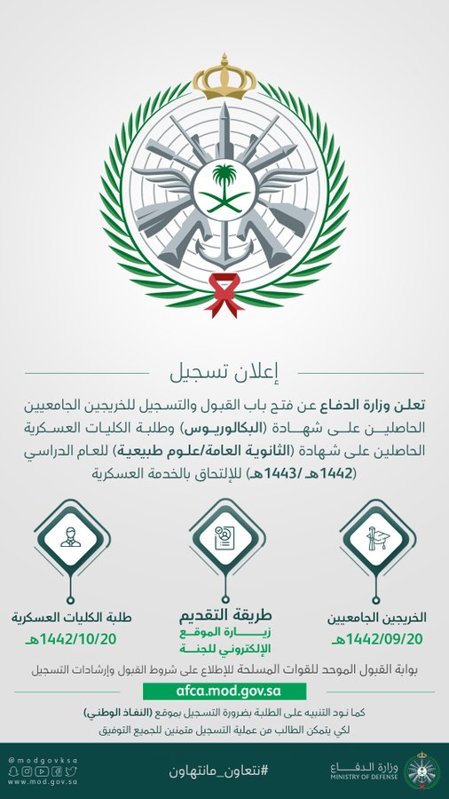 images بوابة القبول الموحد للقوات المسلحة Ø§ÙØ¯Ùاع 1442 1443 عبر