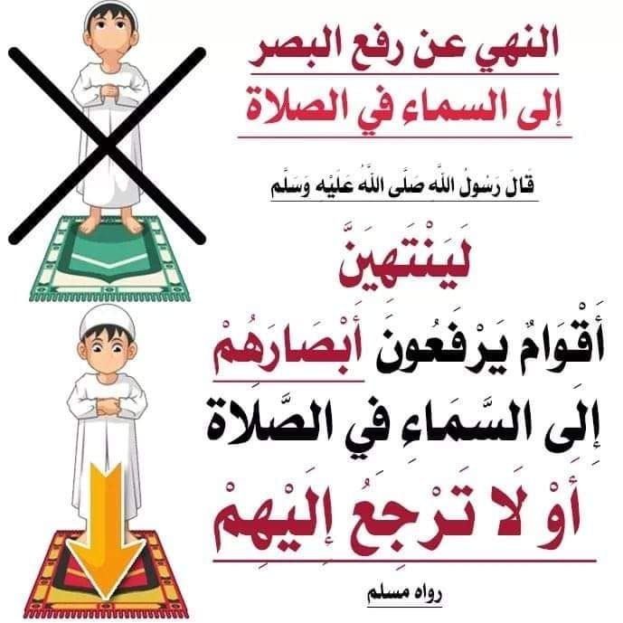 حكم النظر للسماء في الصلاة